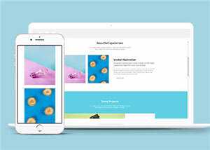 简约创意产品时尚展示响应式网页模板下载 - KingHub