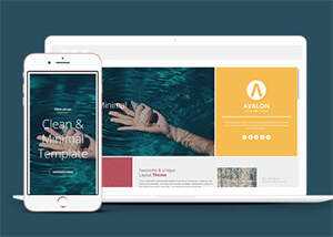 宽屏多色块布局网站模板下载 - KingHub