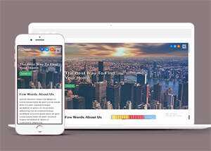 响应式宽屏外墙装修网站模板 - KingHub