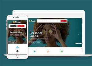 宽屏借贷企业服务响应式网页模板下载 - KingHub