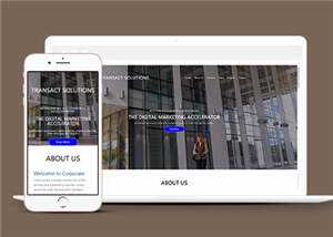 简约公司项目解决方案HTML网页模板下载 - KingHub