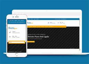 宽屏橙色手机应用设计网站模板 - KingHub