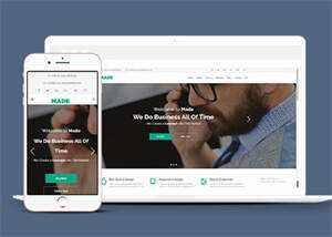 简洁商务印刷广告设计网站模板 - KingHub