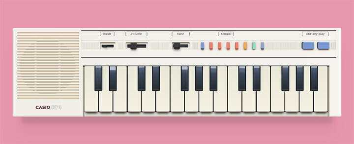 css3复古老式电子琴图形样式特效 - KingHub