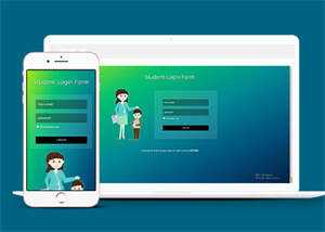 宽屏教育网站会员登录模板下载 - KingHub