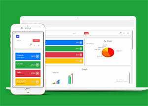 管理面板扁平响应式Web模板下载 - KingHub