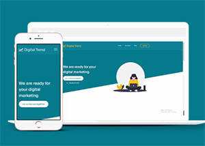 宽屏保险公司客户服务网站模板 - KingHub
