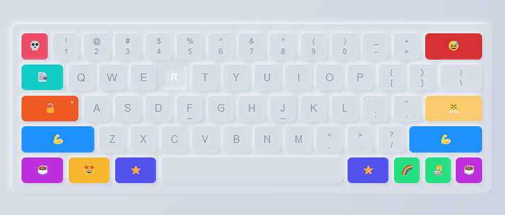 css3创意卡通虚拟键盘样式特效 - KingHub