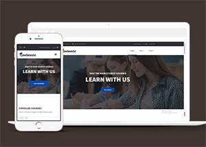 宽屏在线课程学习网站模板下载 - KingHub