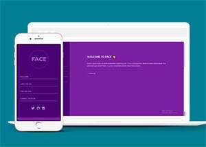 紫色全屏个人简历网页模板下载 - KingHub