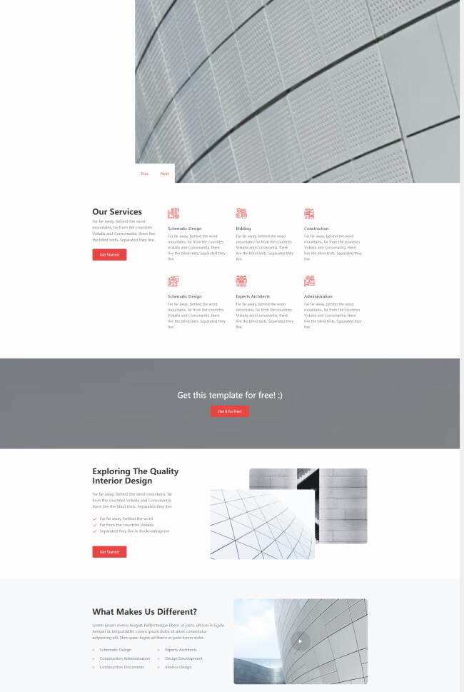 现代建筑公司宣传网站html模板 - KingHub