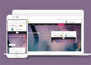 生日派对宣传类网站模板下载 - KingHub