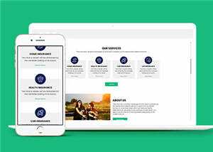 保险公司官方HTML网站模板下载 - KingHub