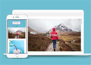 简洁左侧固定导航旅游网站模板 - KingHub