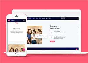 科技软件公司网页html模板下载 - KingHub