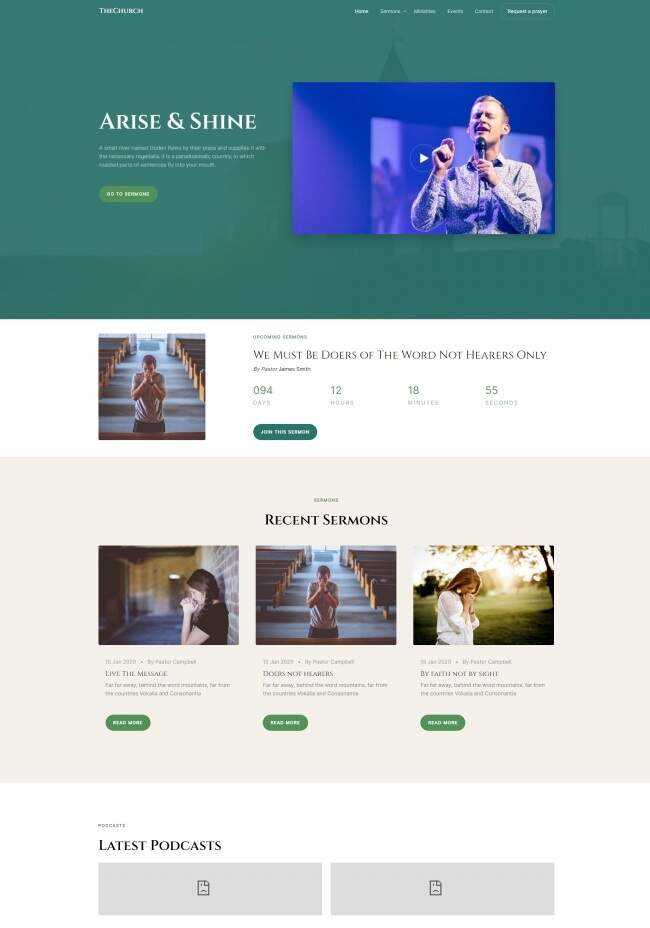 HTML5祈祷祷告线上网站模板 - KingHub
