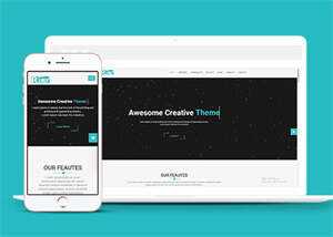 宽屏扁平化音乐公司网站模板 - KingHub