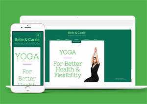 宽屏瑜伽训练工作室网站模板 - KingHub