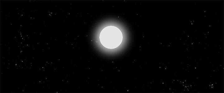 css3黑夜星空月亮发光星星闪烁动画特效 - KingHub