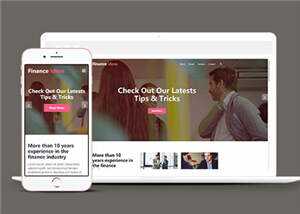 宽屏金融服务公司html模板下载 - KingHub