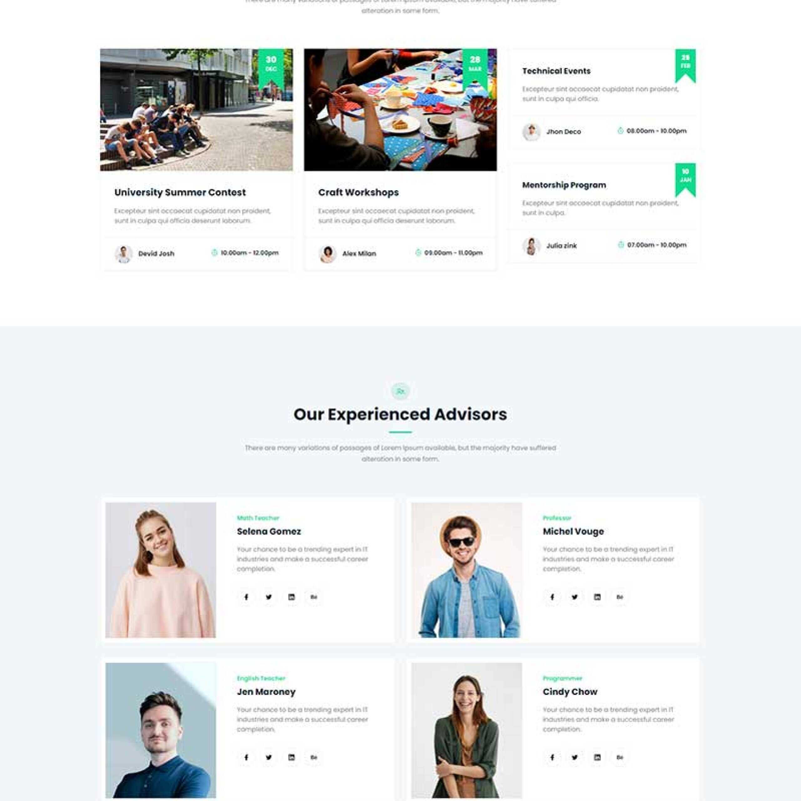 绿色响应式在线课程教育HTML5网站模板 - KingHub