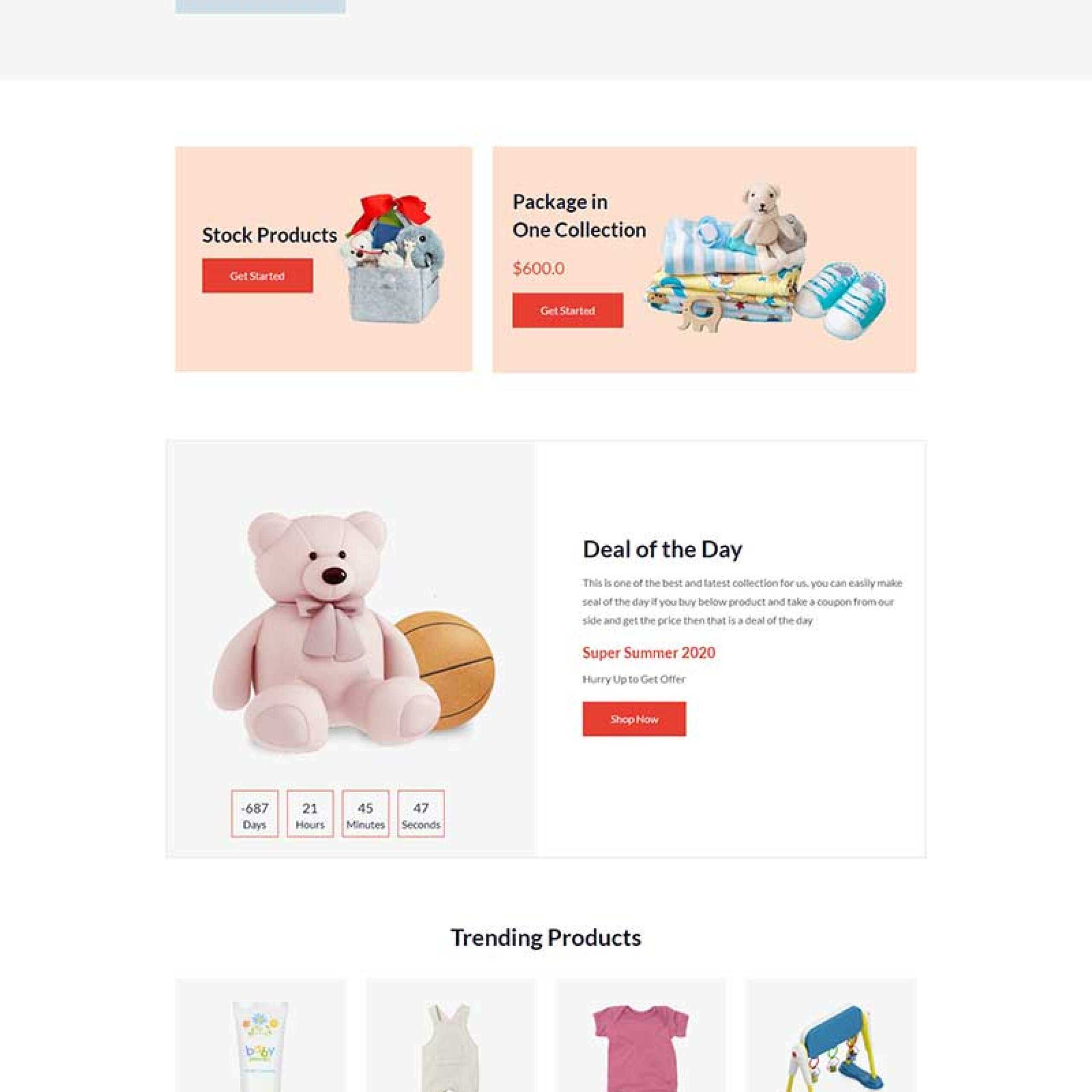多用途响应式婴儿用品商店HTML5模板 - KingHub