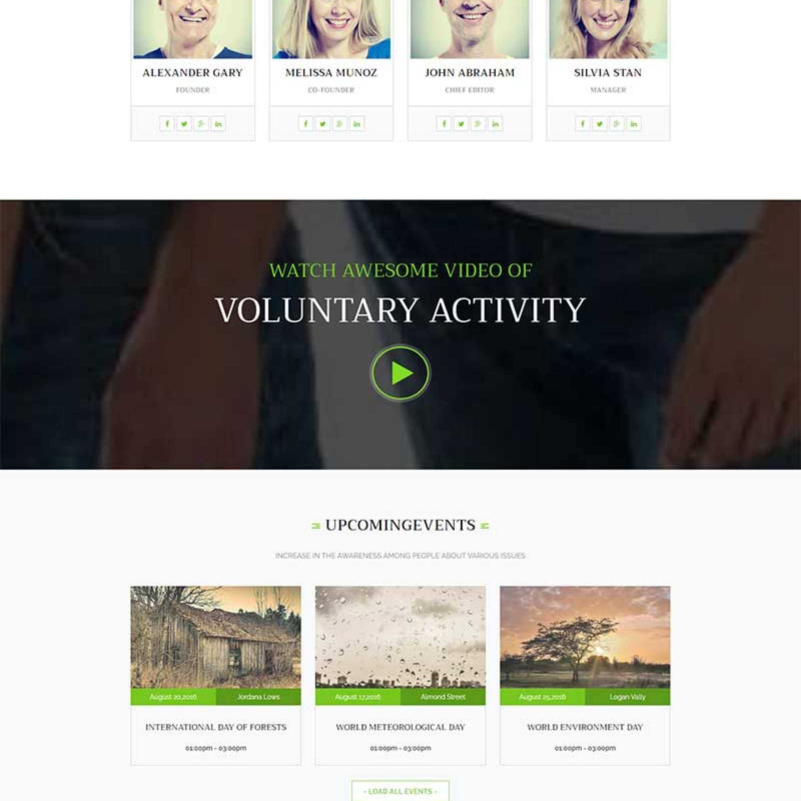 绿色环保公益网站html模板 - KingHub