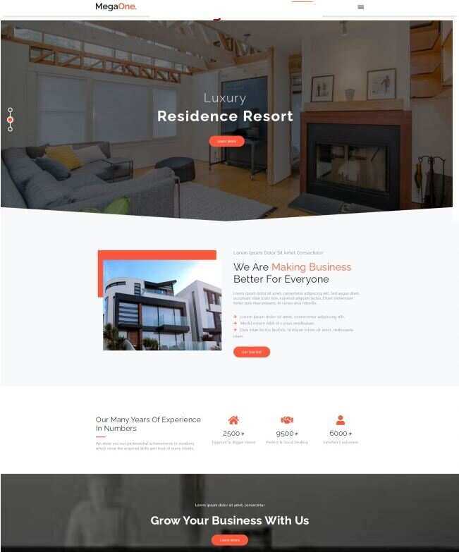 地产代理服务公司HTML5网站模板 - KingHub