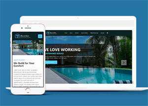 海滩度假山庄酒店网站模板下载 - KingHub