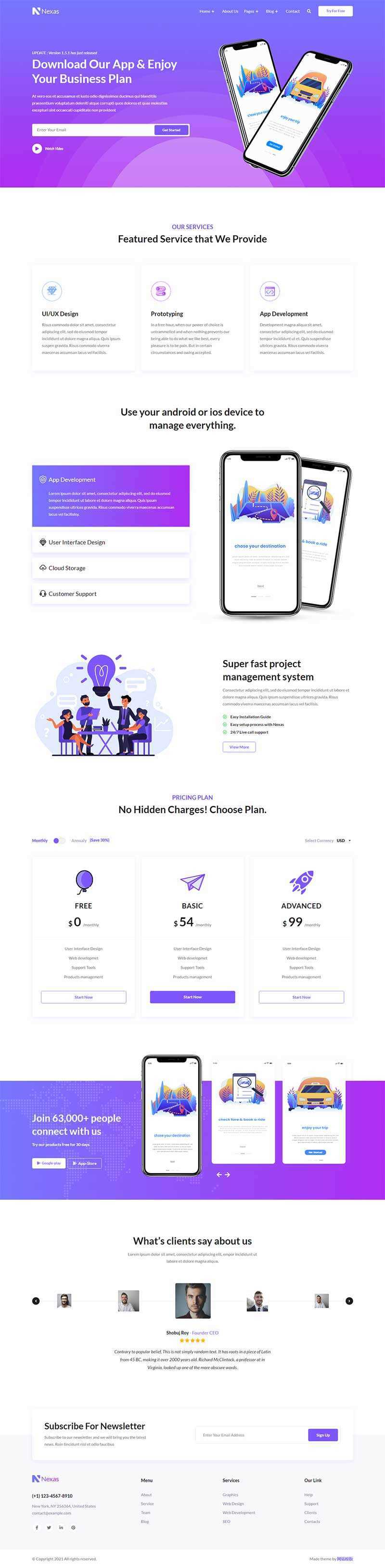 多用途app软件业务介绍官网模板 - KingHub