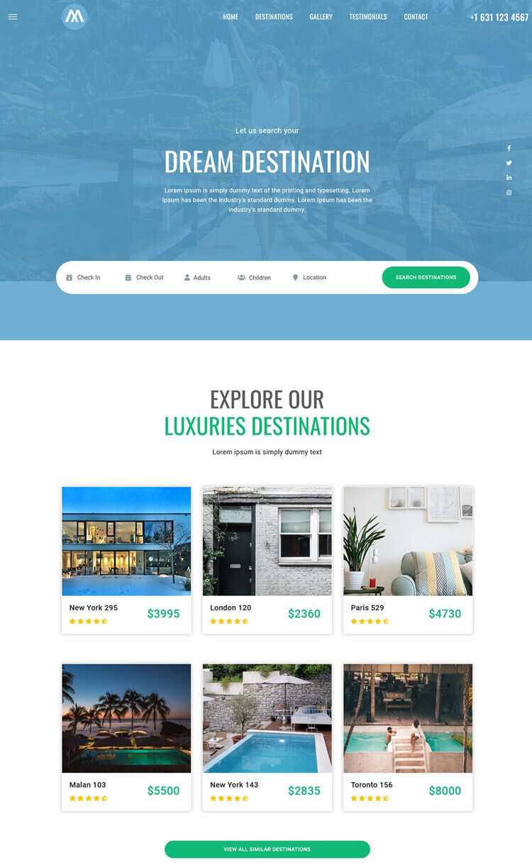 环球旅行酒店预定网站html5模板 - KingHub