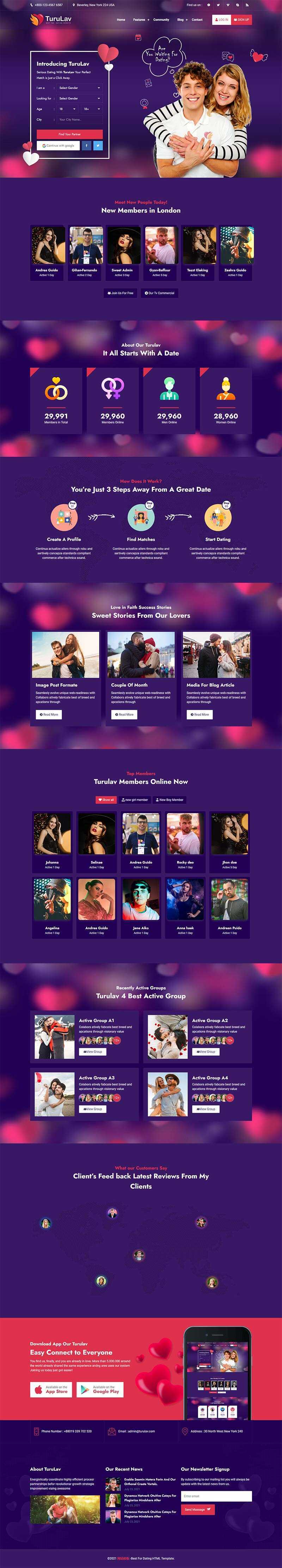 bootstrap交友社交平台响应式网站html模板 - KingHub