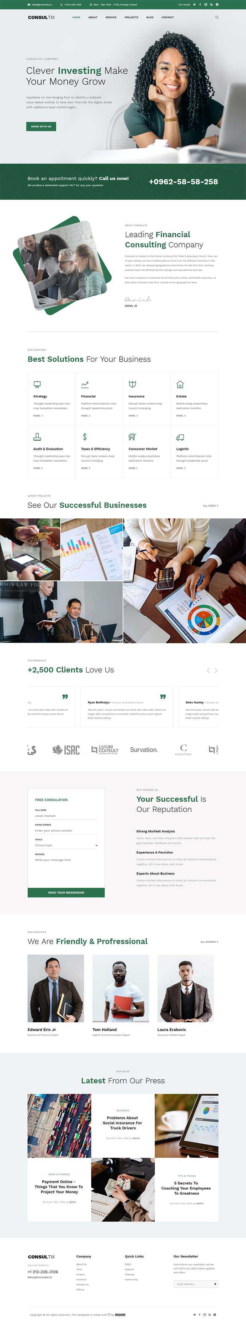 bootstrap创业项目投资公司html5网站模板 - KingHub