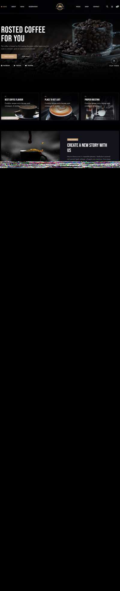 咖啡饮品类销售网站模板 - KingHub