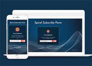 简洁线条背景邮件订阅网站模板 - KingHub