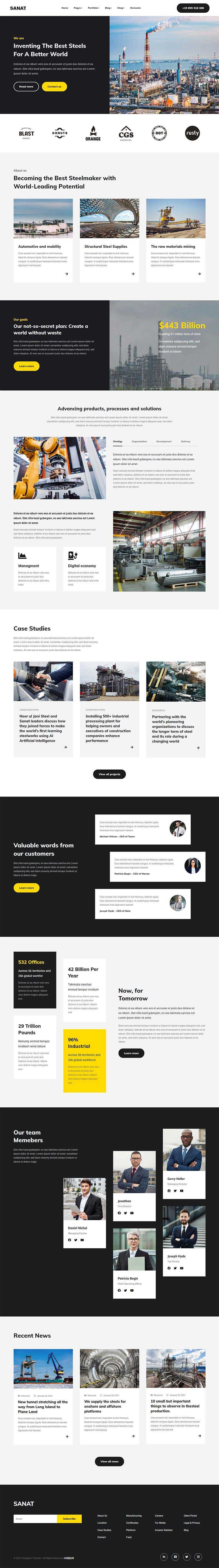bootstrap重工业集团企业官网html5模板 - KingHub