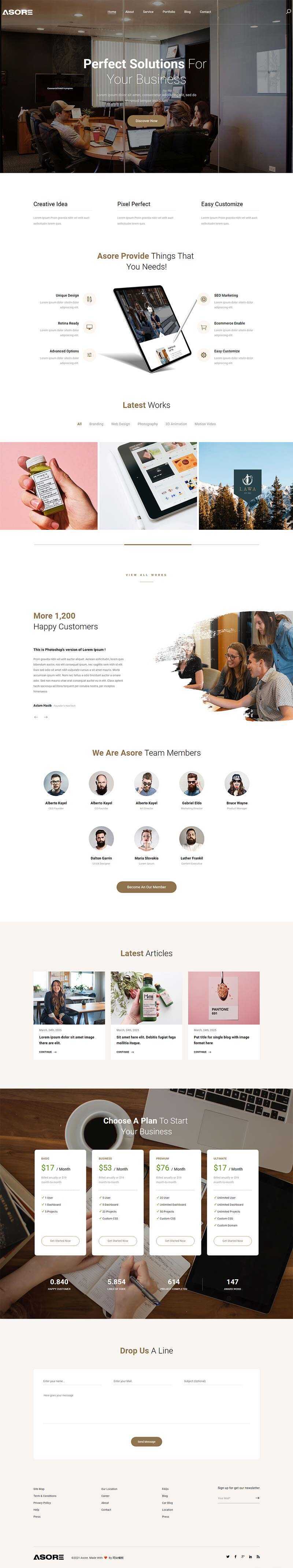 Bootstrap大气的企业产品展示html5模板 - KingHub