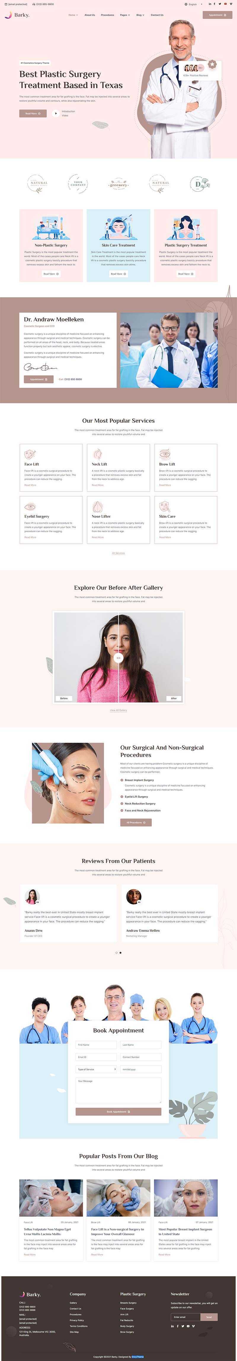 bootstrap粉红色美容整形医院官网HTML模板 - KingHub