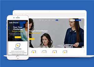 响应式公司职业管理服务HTML网页模板下载 - KingHub