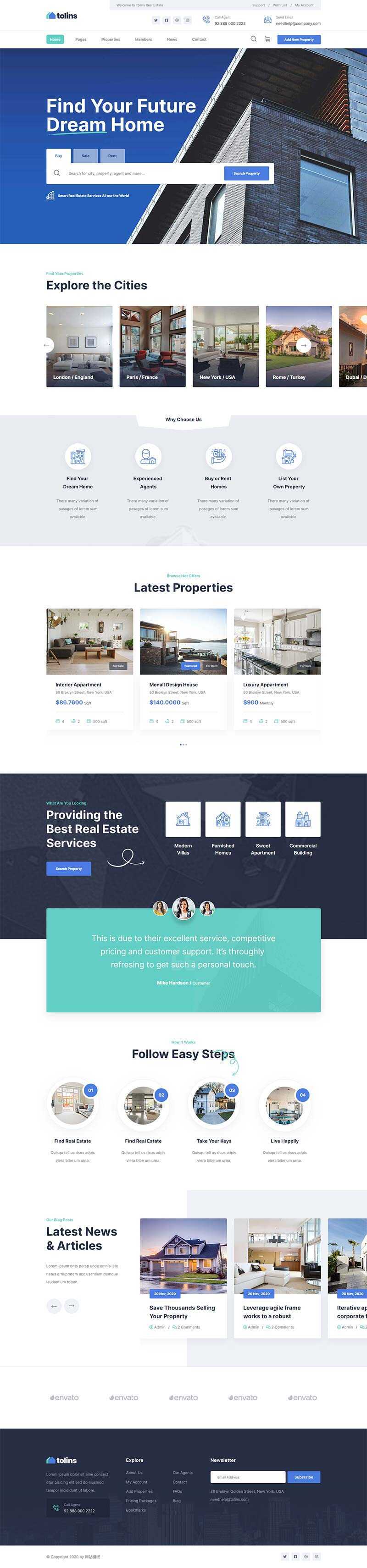 bootstrap二手房房地产业务销售网站HTML模板 - KingHub