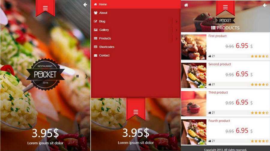 微官网美食订餐HTML5触屏订餐模板源码 - KingHub