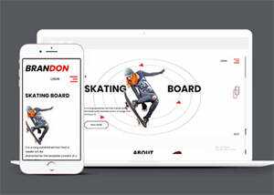 宽屏滑板体育产品企业网站模板 - KingHub