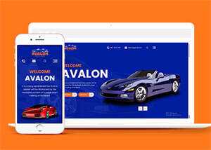 简洁豪华汽车4S店保养网站模板 - KingHub