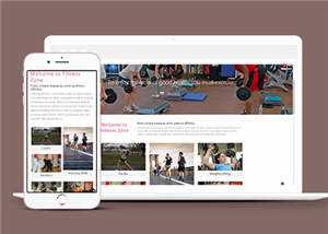 简洁室内健身运动整站模板下载 - KingHub