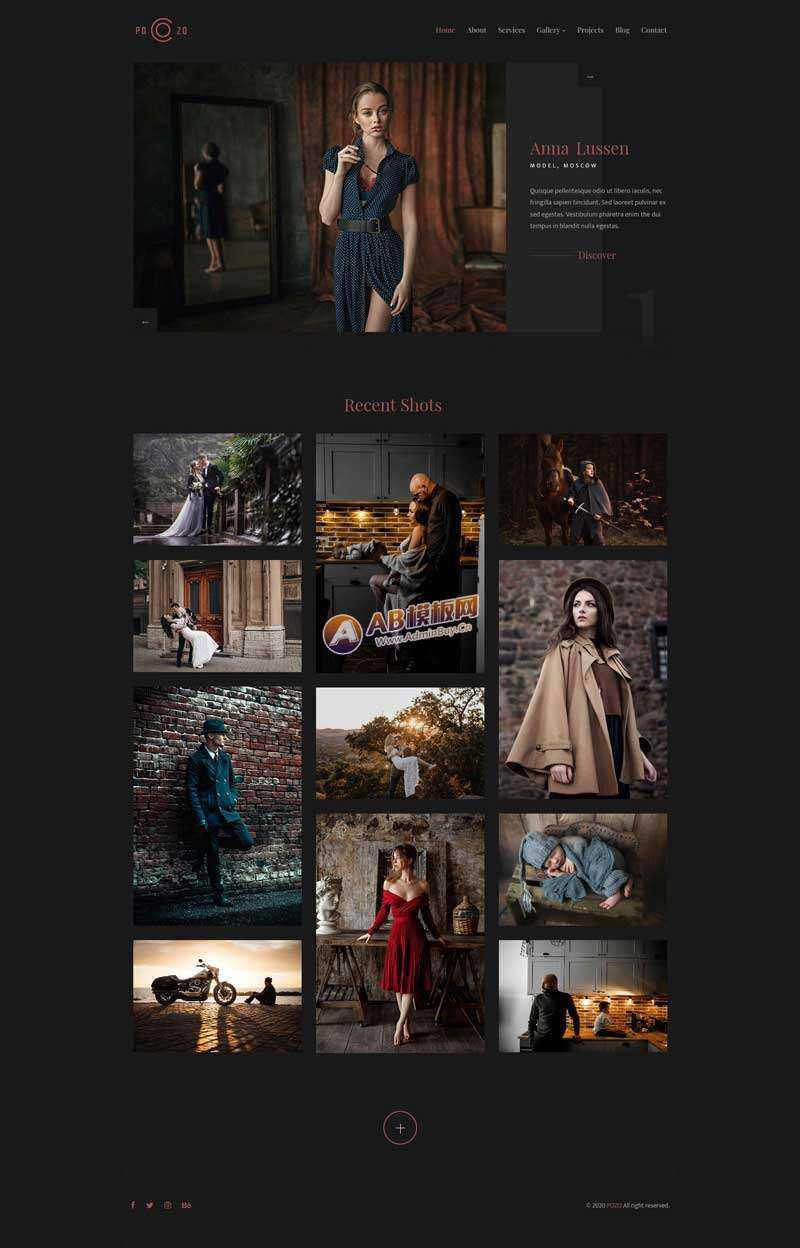 精美摄影作品集网站html模板 - KingHub