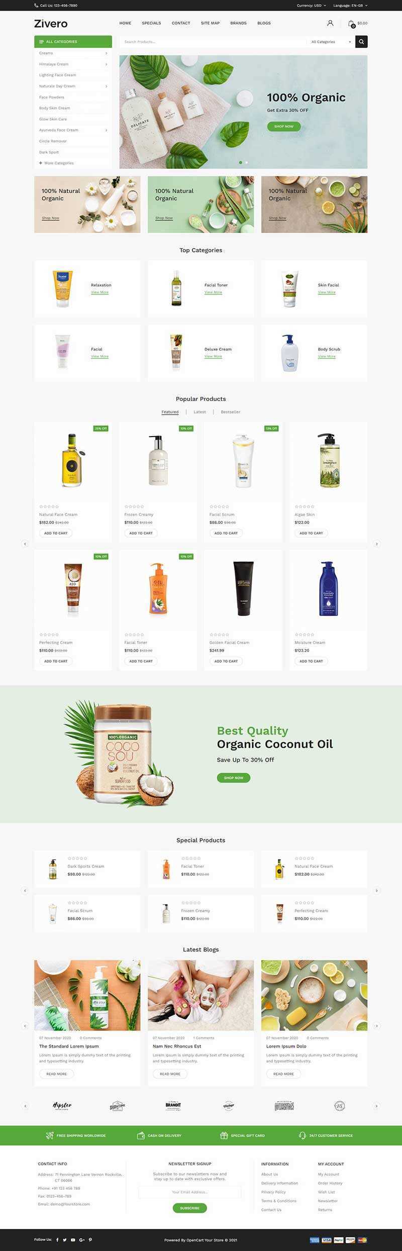 小清新洗护用品商城网页html模板 - KingHub