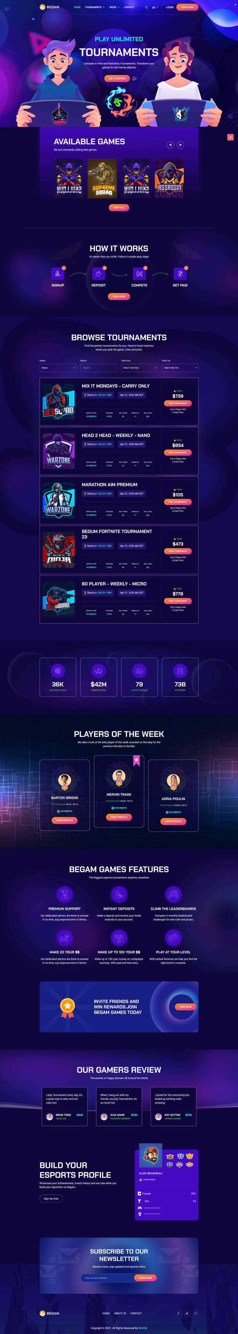 响应式的电子游戏产品销售平台HTML模板 - KingHub