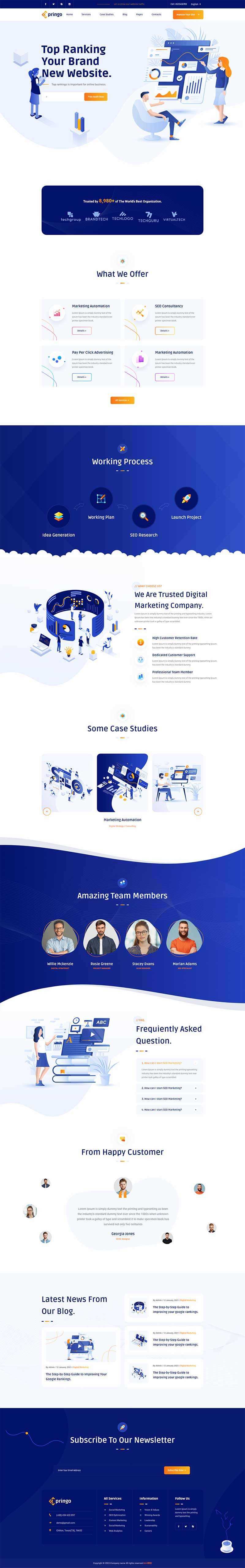 SEO营销咨询服务公司网站html模板 - KingHub