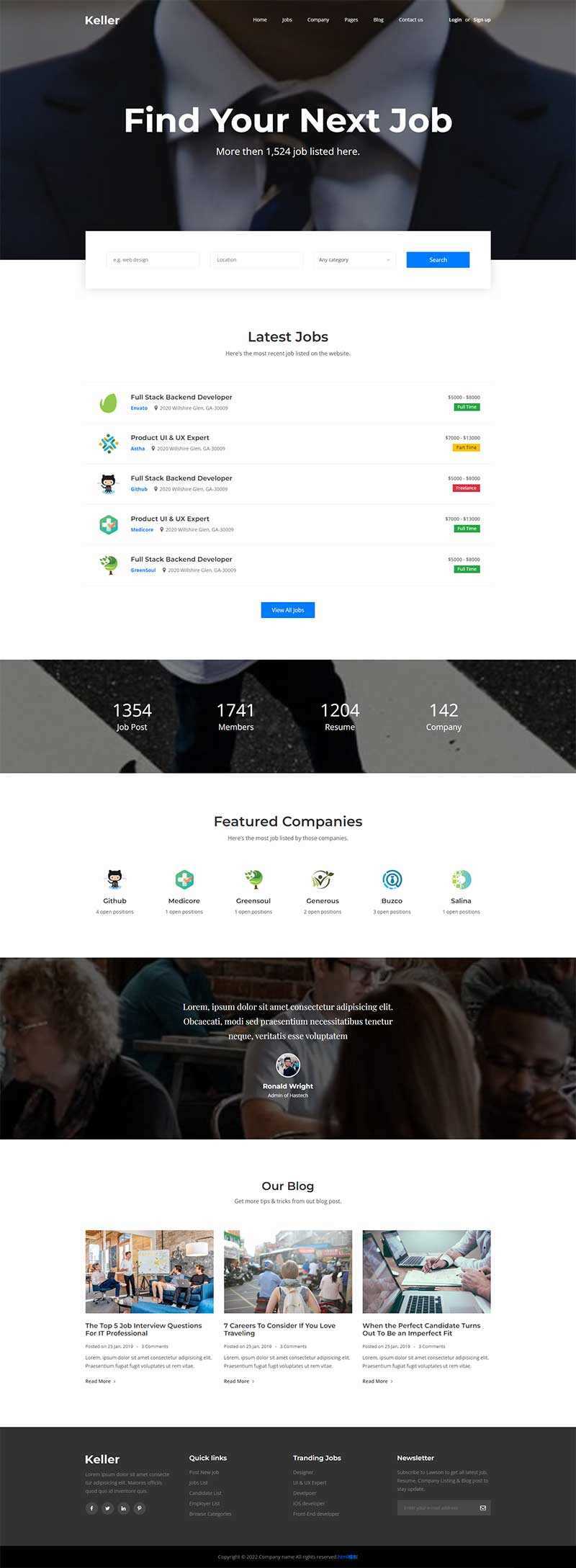 创意商务咨询服务企业网站html模板 - KingHub