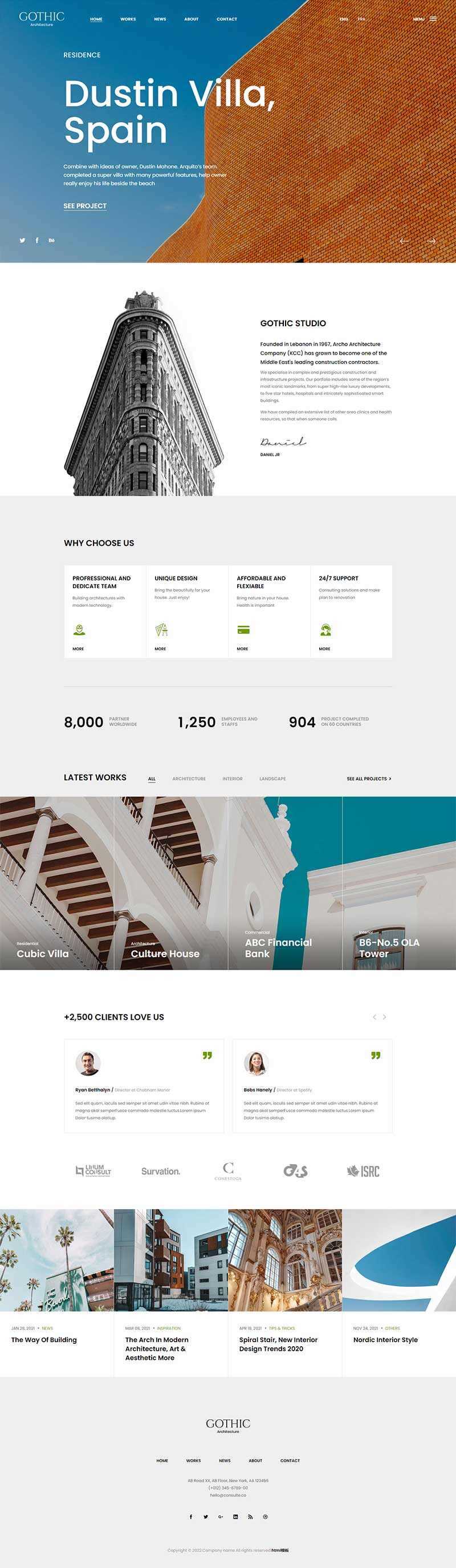 建筑施工设计服务公司网站html模板 - KingHub